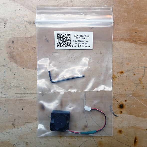 Fan upgrade kit contents (image shown is the Mk2 version; Mk1 kit is visually similar)